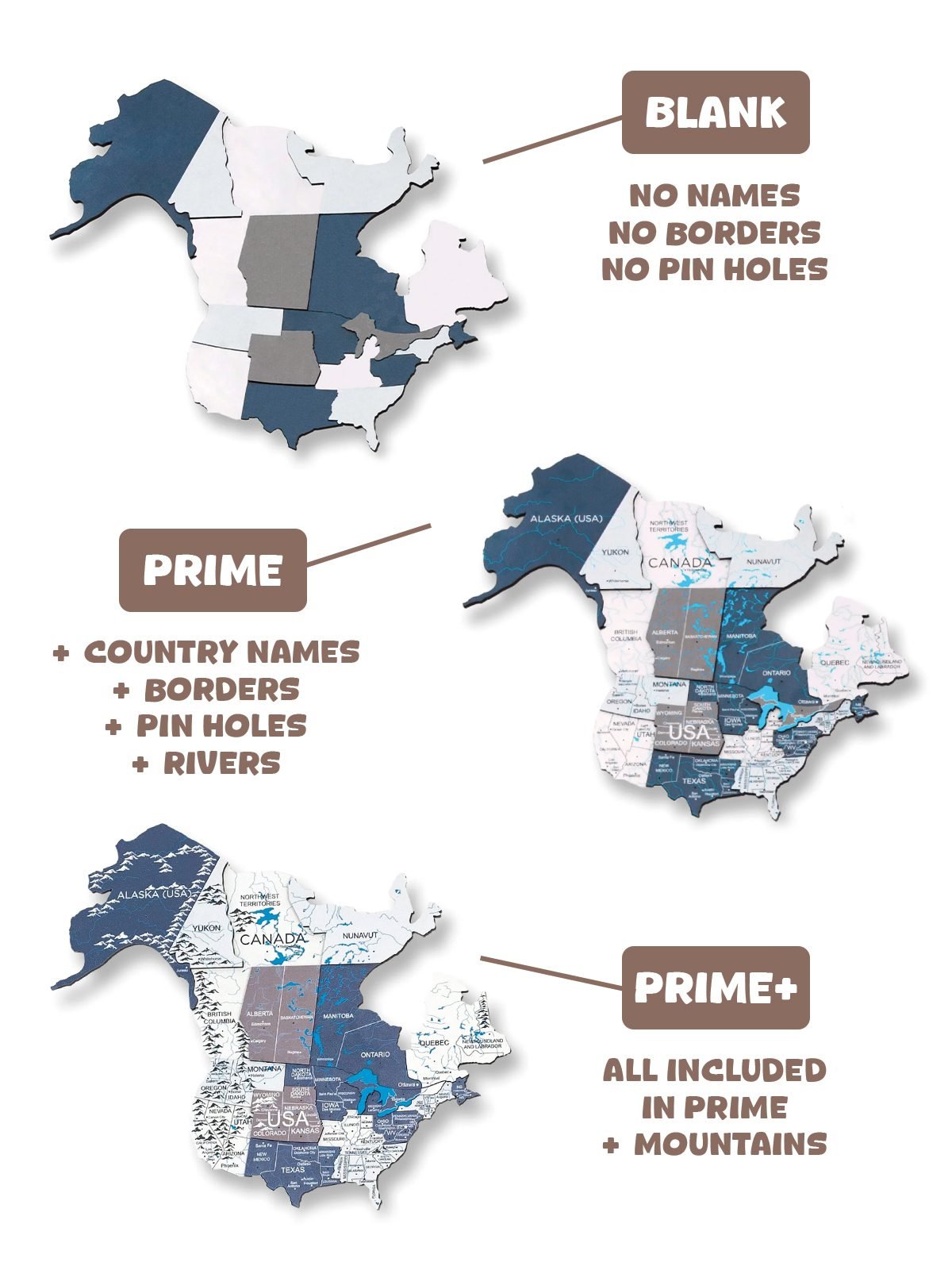 Premium 3D Coloured Wooden World Map Cruise Premium 3D Coloured Wooden World Map Cruise