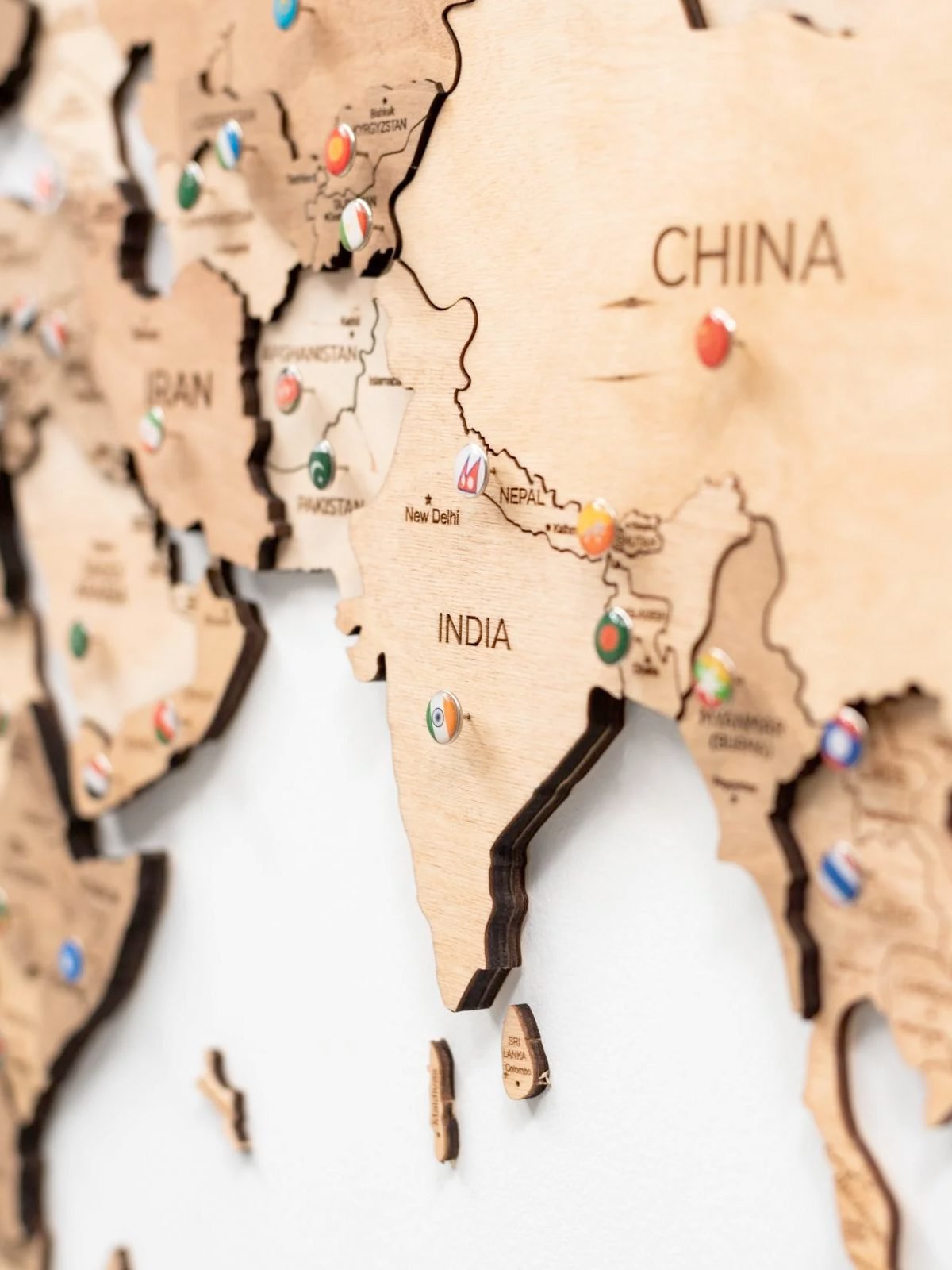 Premium 3D Wooden World Map Light Premium 3D Wooden World Map Light