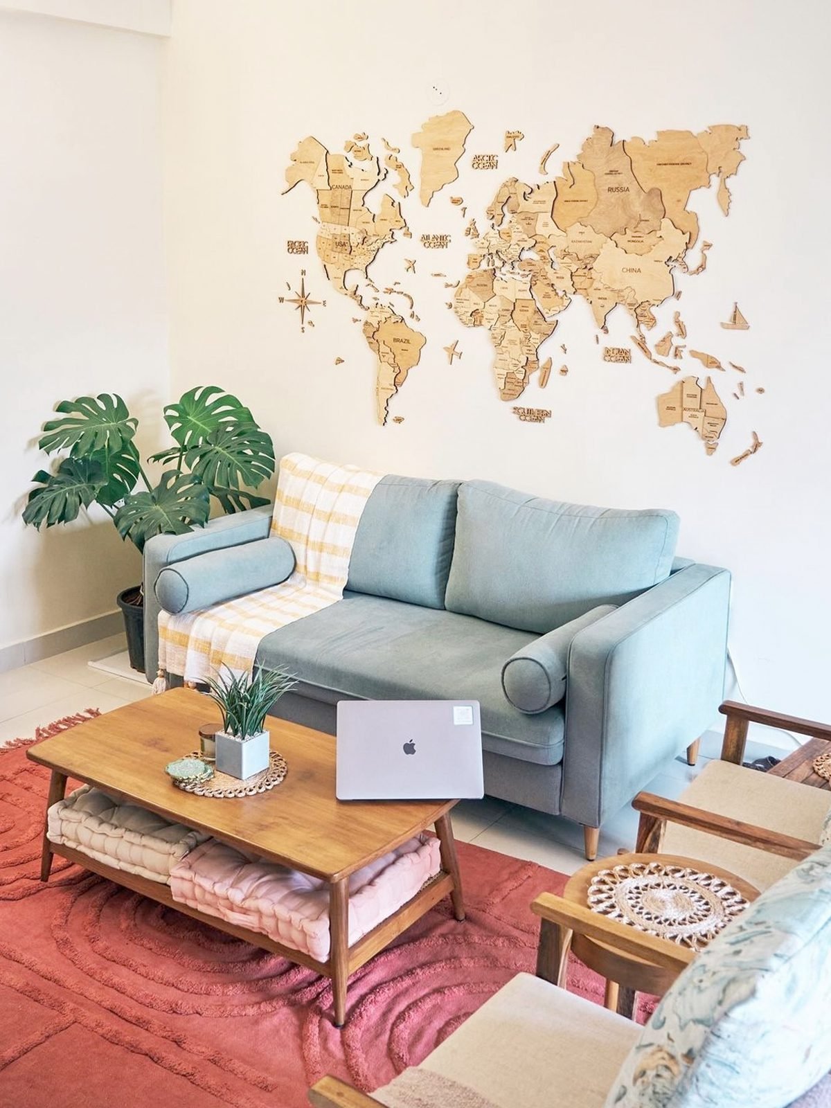 Premium 3D Wooden World Map Light premium 3d wooden world map light 03