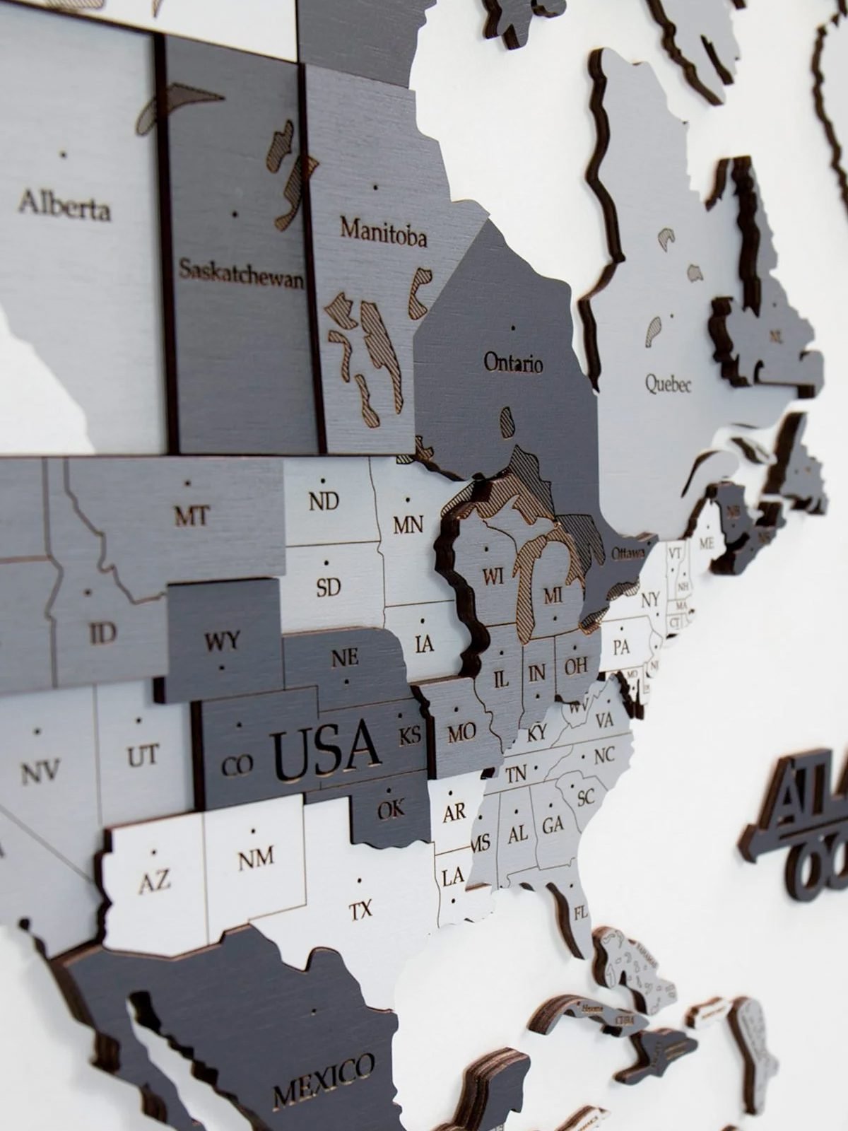 Premium Luxury Coloured 3D Wooden World Map Urban Premium Luxury Coloured 3D Wooden World Map Urban