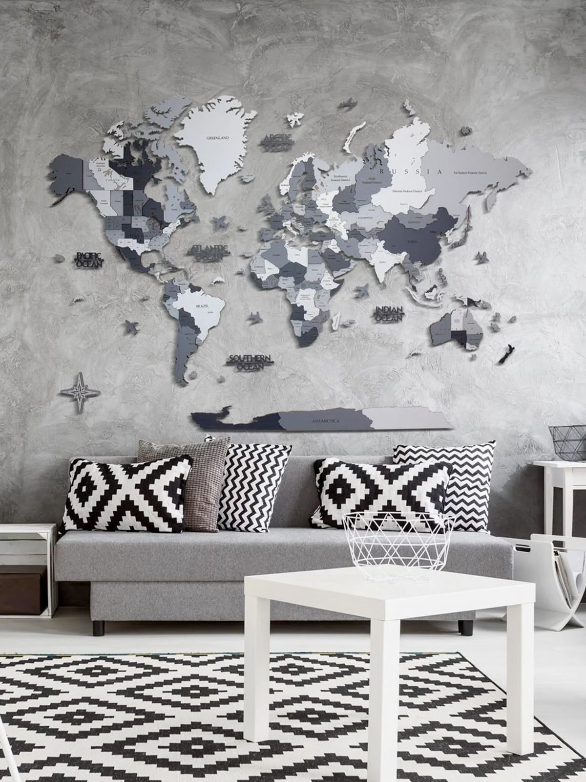 Premium Luxury Coloured 3D Wooden World Map Urban Premium Luxury Coloured 3D Wooden World Map Urban