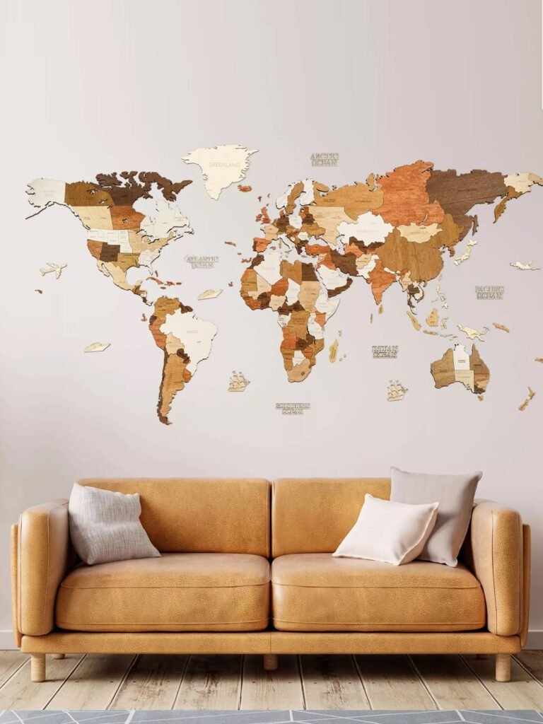 Product categories: Premium 2D Wooden World Maps - Map of Wood